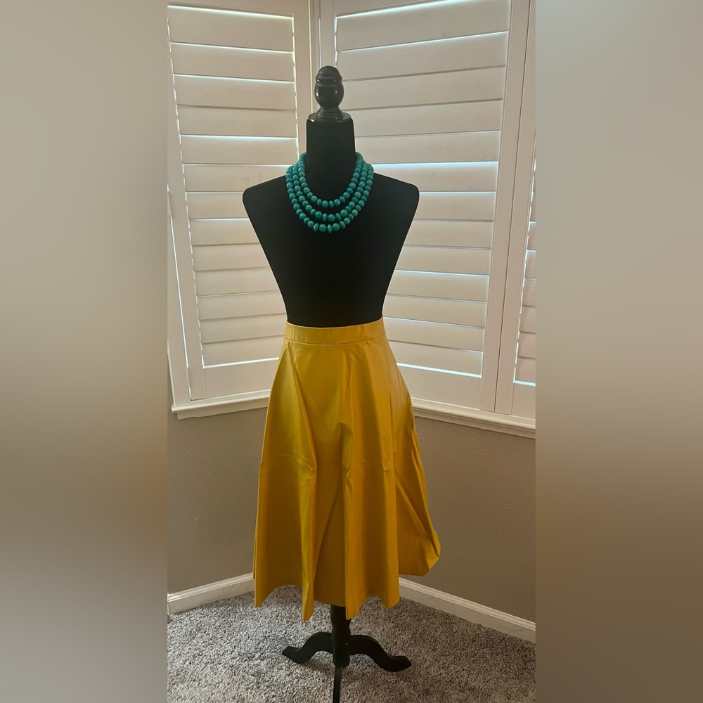 Faux leather skirt